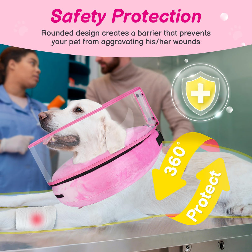 BARKLESS detachable shield guard adds extra protection against licking.