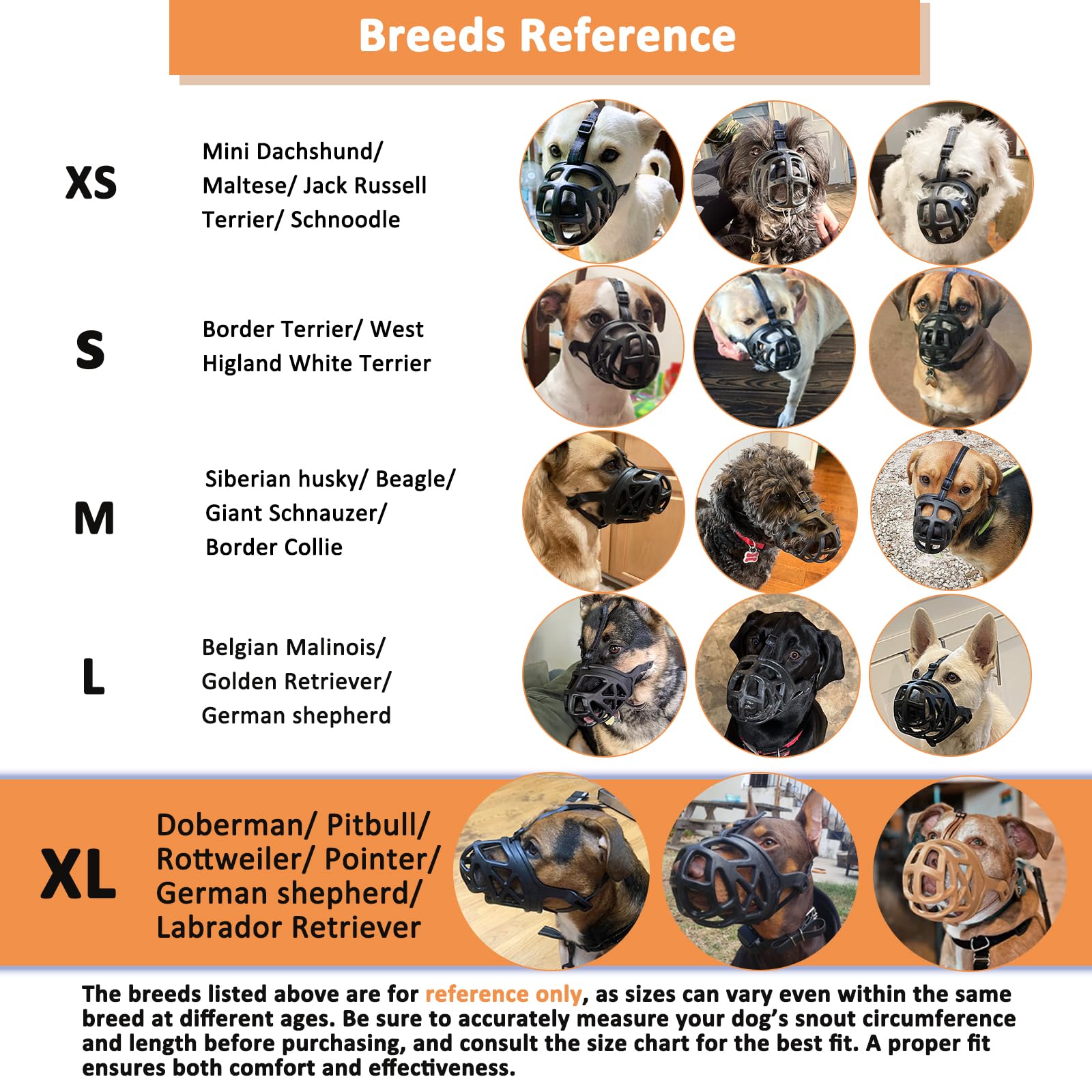 BARKLESS grooming-use muzzle enabling safe handling during grooming.