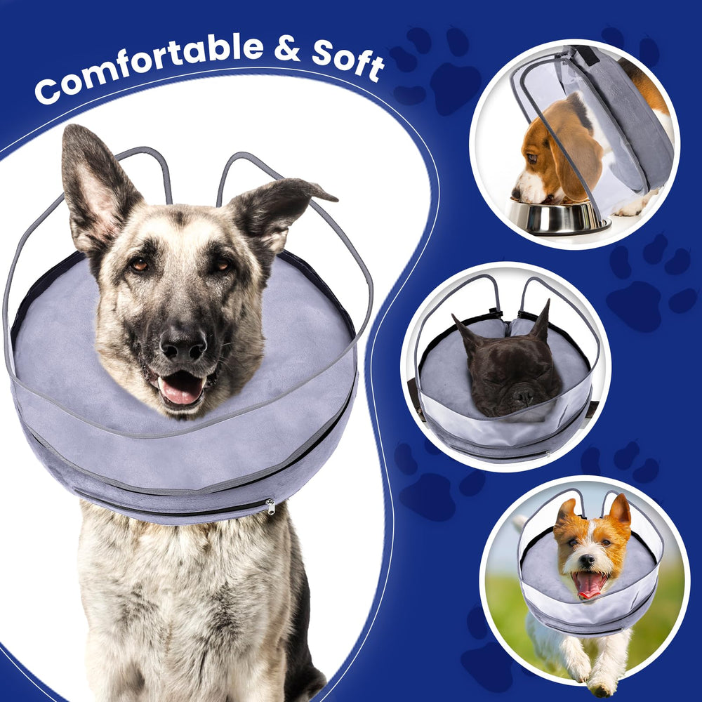 BARKLESS secure-fit loops and hook-and-loop closures on a large dog