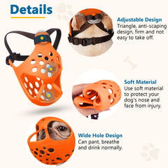 BARKLESS soft-silicone dog muzzle material is gentle on skin and easy to clean.