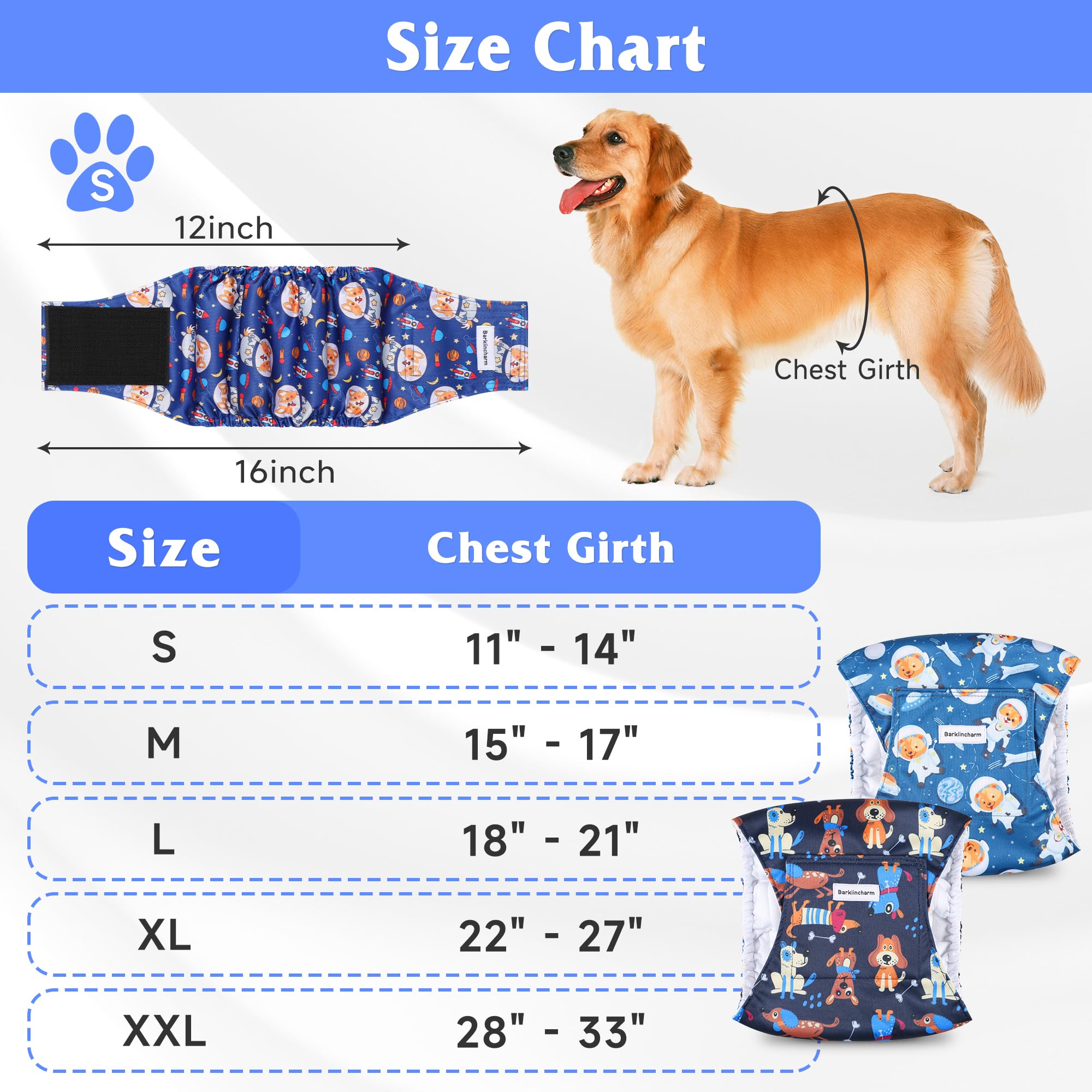 Barklincharm 5Pack waterproof outer layer reduces leaks and spills