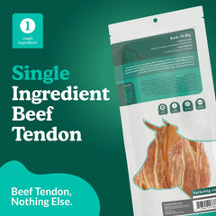BARK'N BIG dog chewing tendon strips shows long-lasting entertainment for persistent chewers.