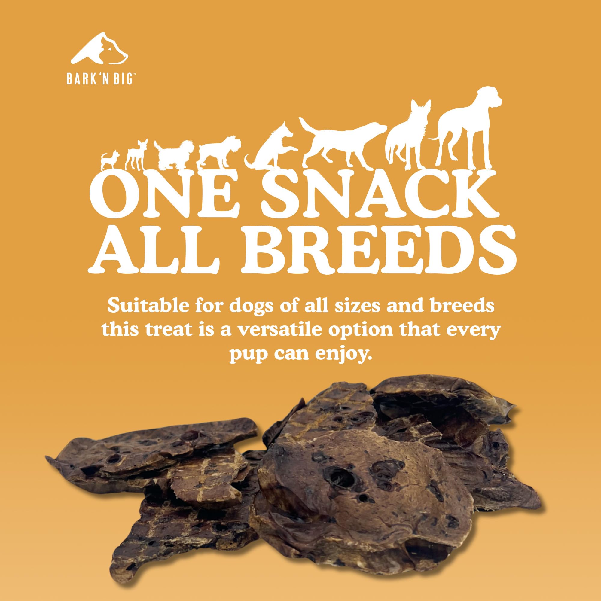 BARK'N BIG lamb-lung-treats dehydrated-lung-puff light crunch in every bite.