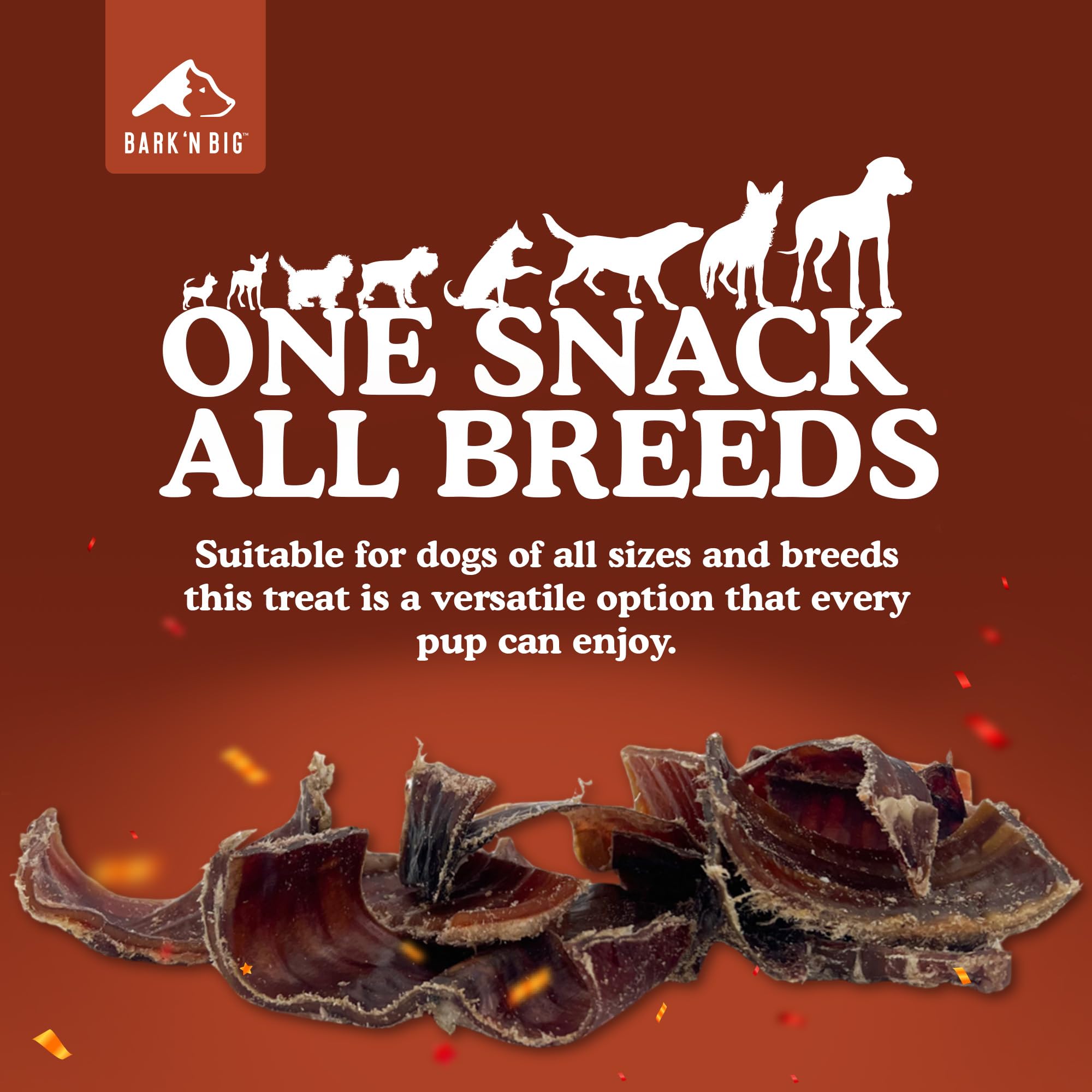 BARK'N BIG premium-trachea-ring-protein focuses on lean protein, low fat content.