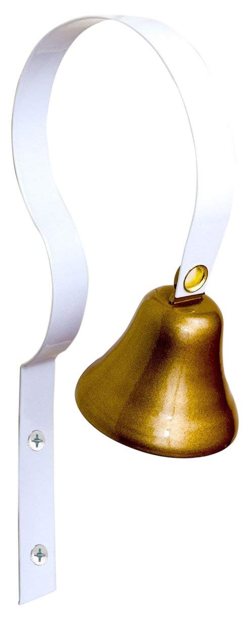 barkOutfitters GoGo Bell inside view shows housebreaking training with a clear chime