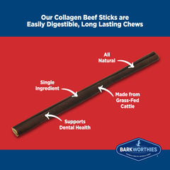 Barkworthies Collagen Sticks dog chew joy captures dogs happily gnawing for extended engagement