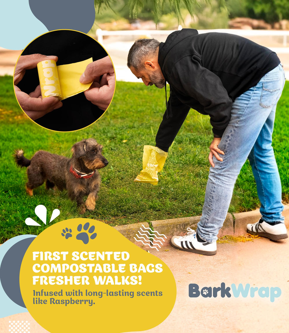 BARKWRAP BAG easy-tear design works even when hands are wet.