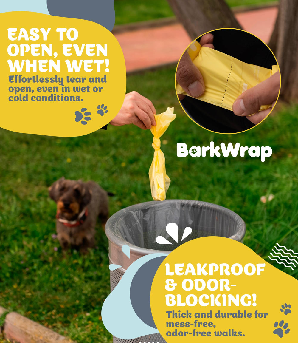 BARKWRAP BAG odor-blocking bags keep odors contained during walks.
