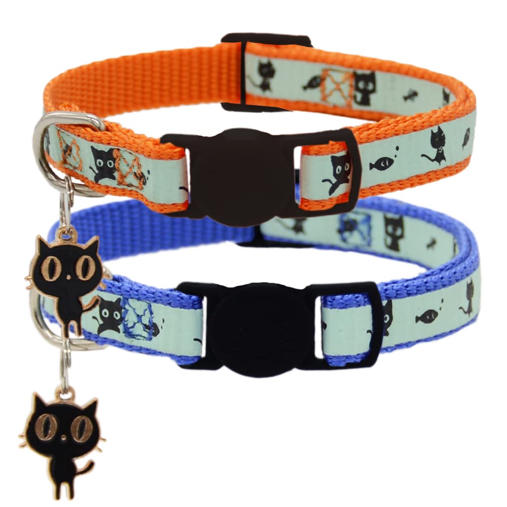 Barleygoo glow cat collar orange for daytime durability and nighttime visibility.