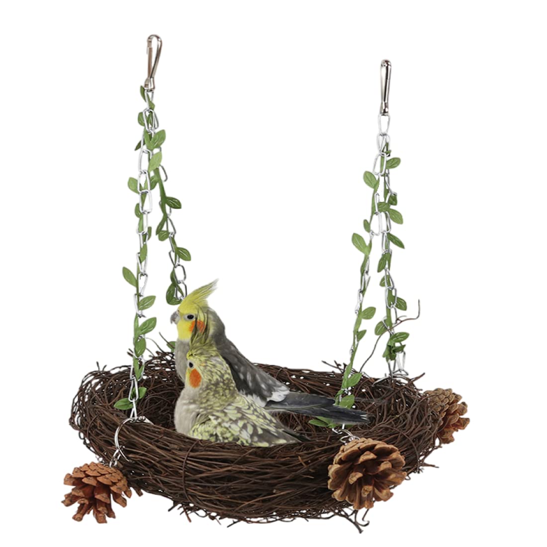 Barn Eleven natural rattan nest small diameter, safe perch for exercise and nesting