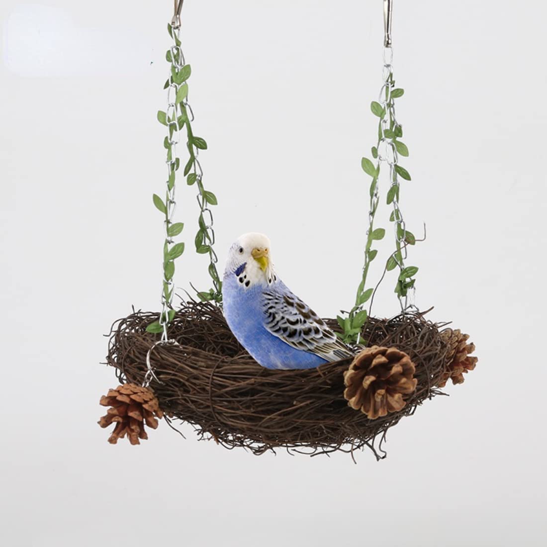 Barn Eleven rattan nest cage perch, natural grip and balance practice for birds