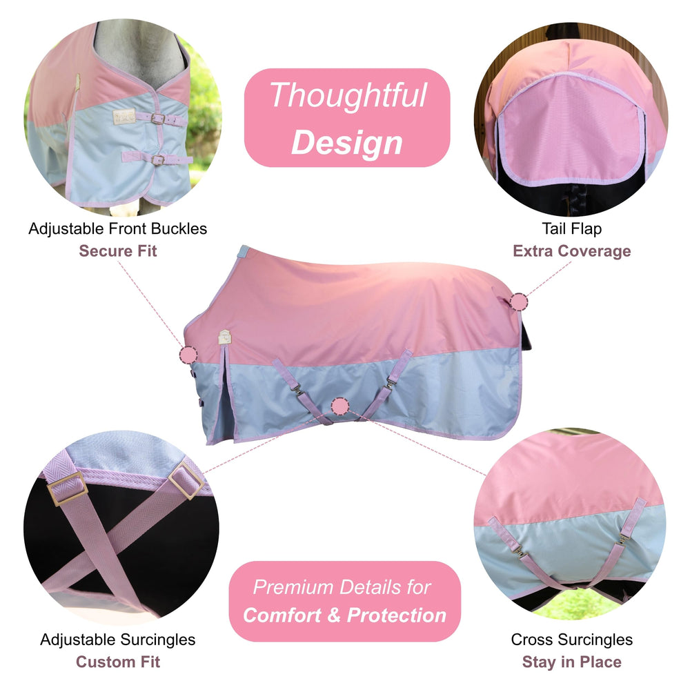 BARN & STABLE adjustable front closure with Velcro for secure fitting.