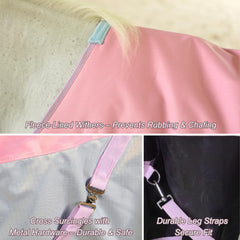 BARN & STABLE fleece wither protection reducing rubs during rides and turnout.