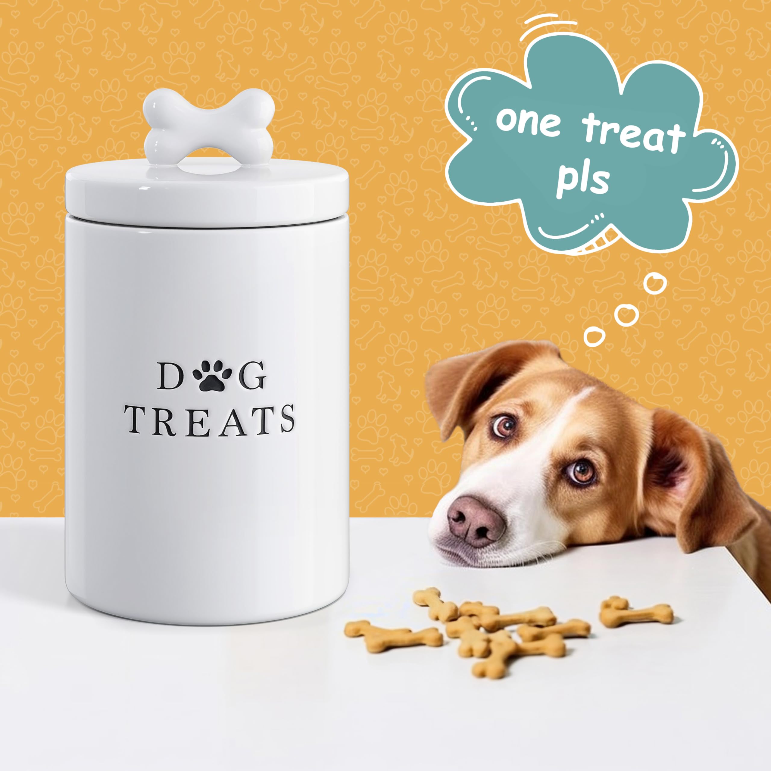 Barnyard Designs airtight-dog-treat container seal helps prevent moisture and spoilage