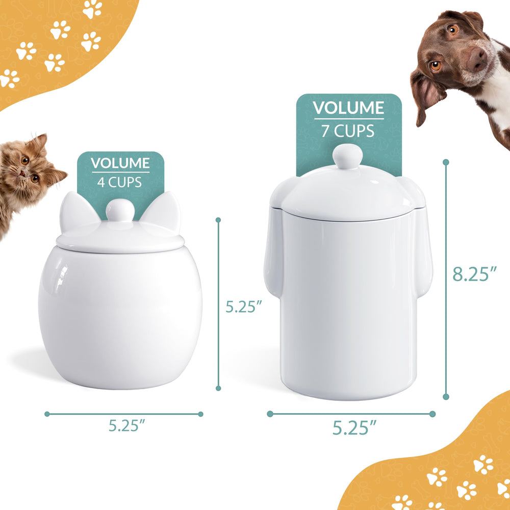 Barnyard Designs two-treat containers on kitchen counter styled decor