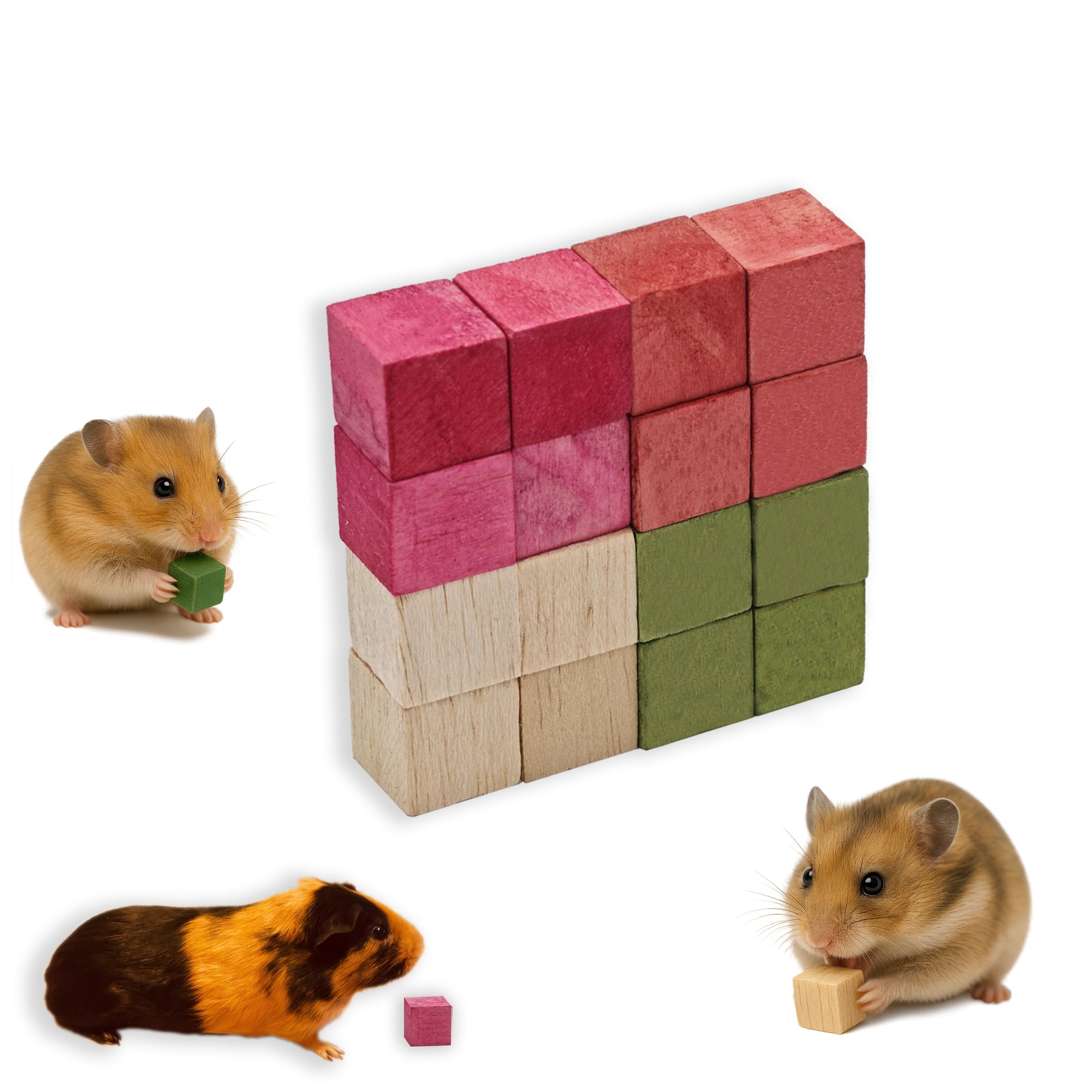 Barsha Space Fruity Balsa Wood Chew Blocks mixed flavors support dental wear and play