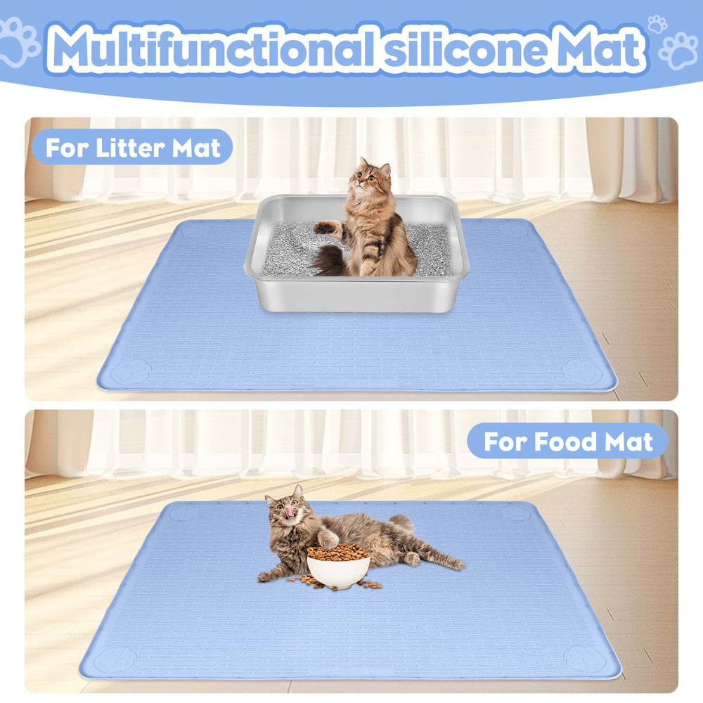 Bartuke blue silicone mat adds style and protection.