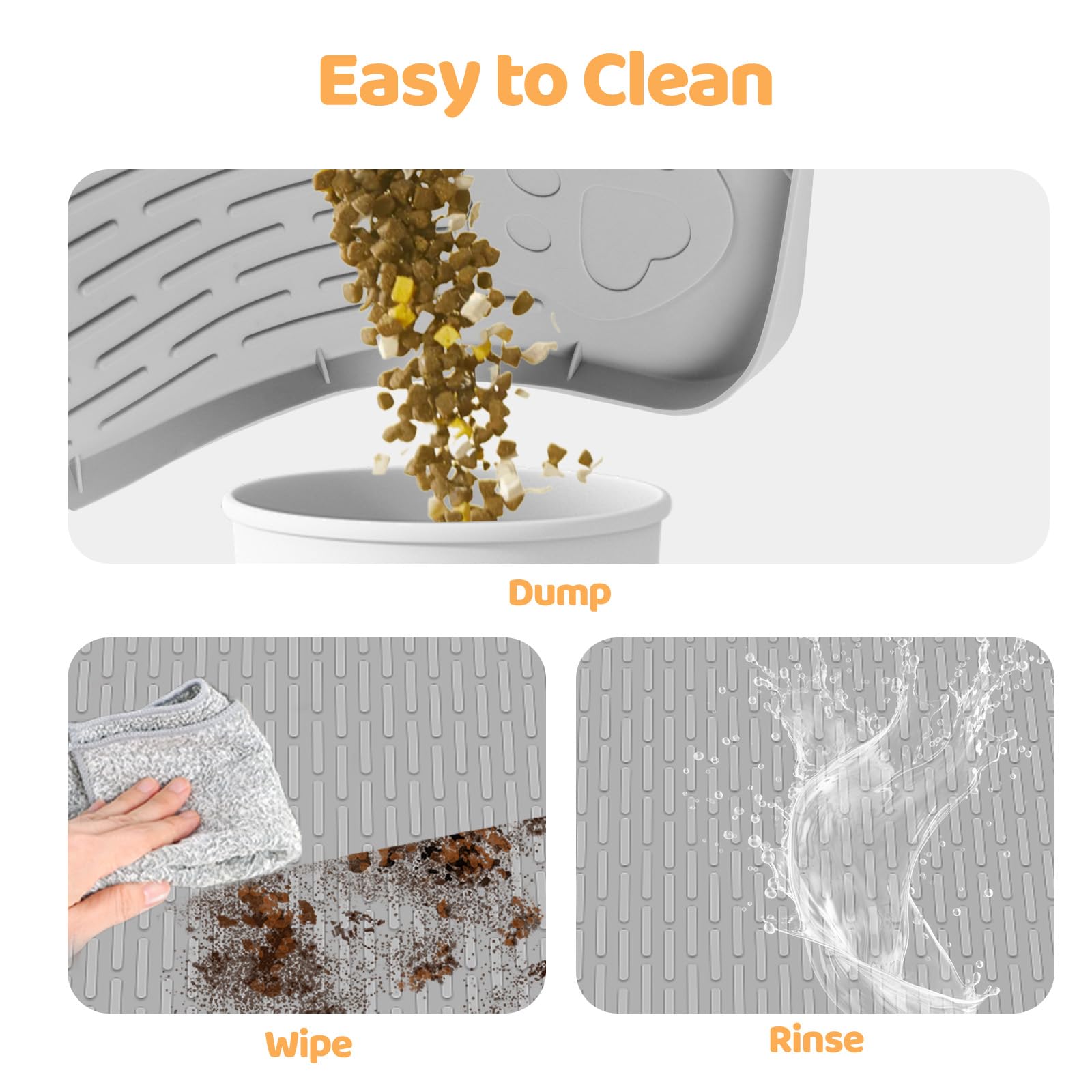 Bartuke silicone surface cleans quickly after meals.