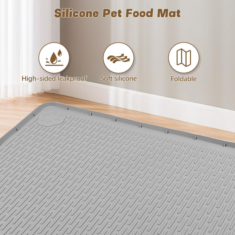 Bartuke mat non-slip silicone base keeps bowls from sliding.