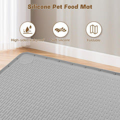 Bartuke mat non-slip silicone base keeps bowls from sliding.