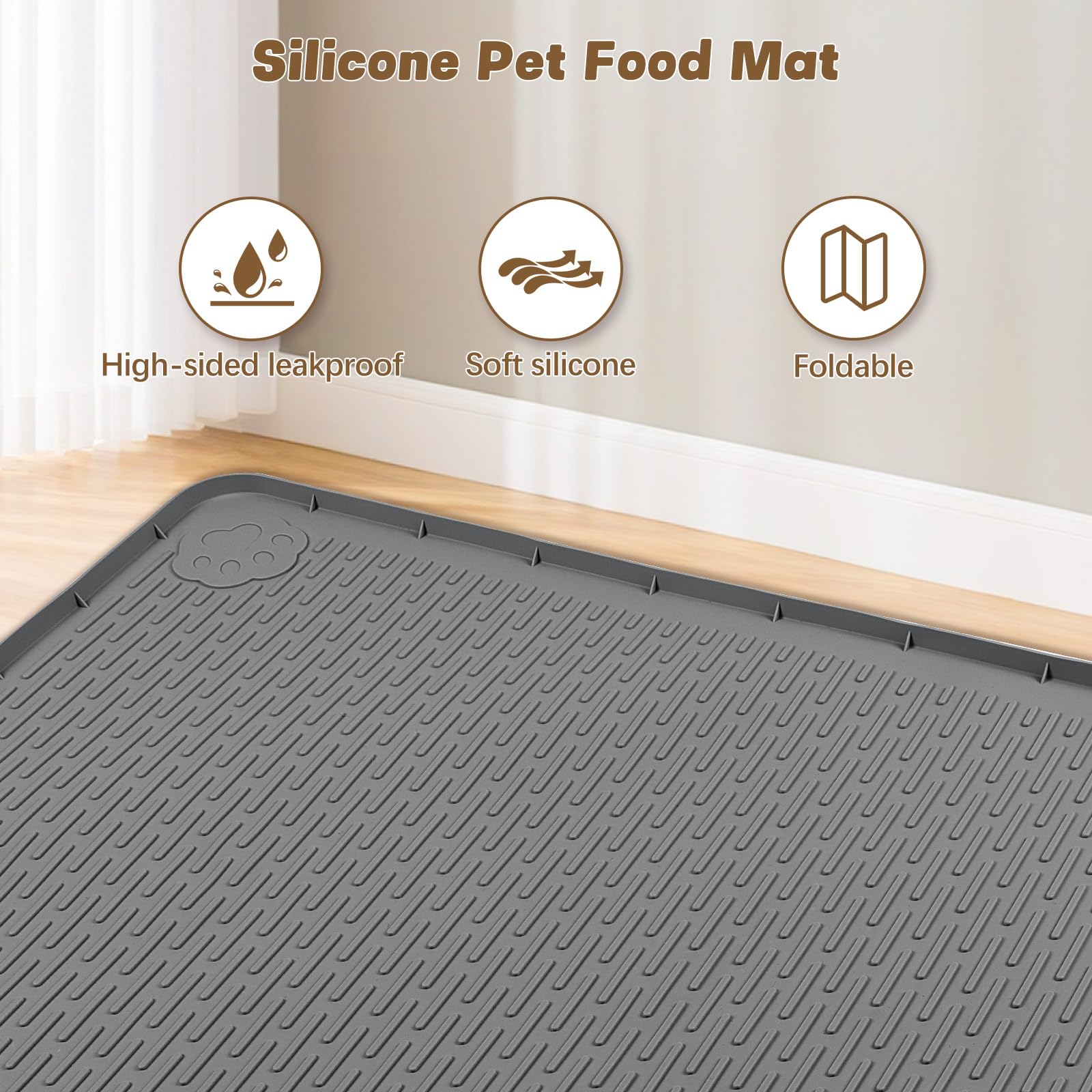 Bartuke silicone cat mat is soft and foldable for comfortable use.
