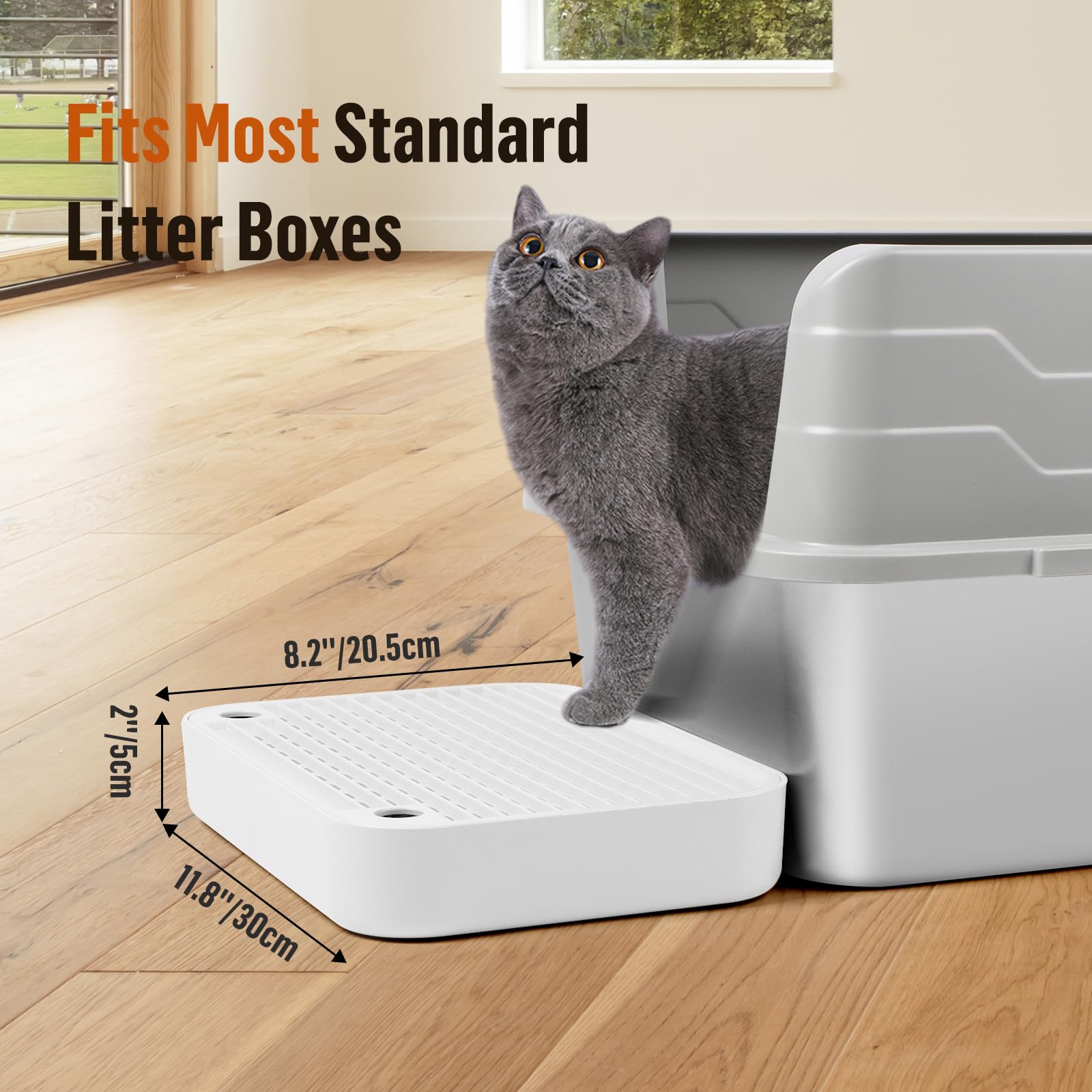 Bartuke ramp side view highlights raised height for comfortable litter box access.