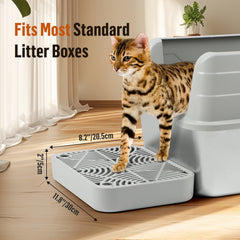 Bartuke cat litter box ramp top view highlights compact footprint for small spaces.