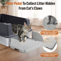 Bartuke double-layer mat traps litter and keeps floors clean