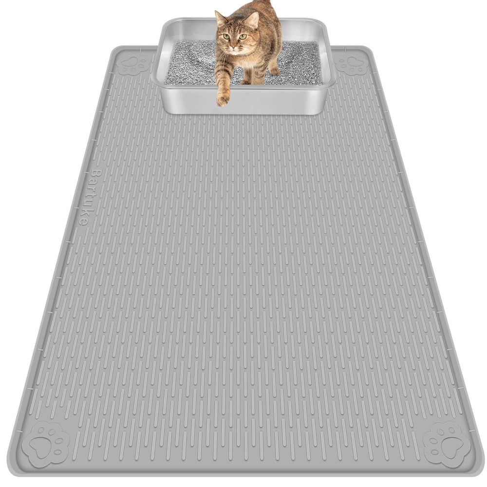 Bartuke cat litter mat 40x28 inches showing broad coverage for multi-cat households.