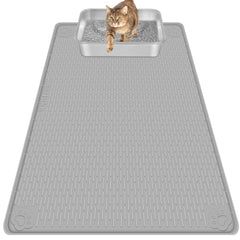 Bartuke cat litter mat 40x28 inches showing broad coverage for multi-cat households.