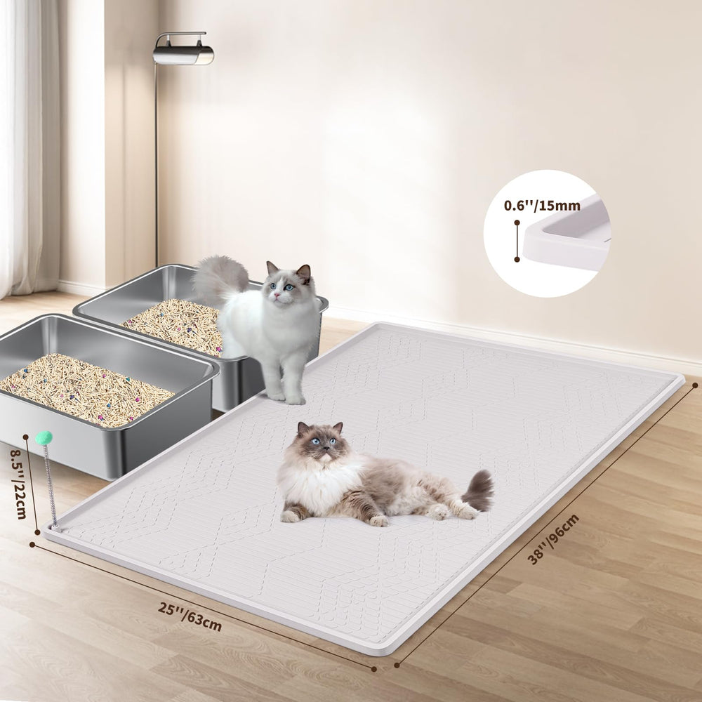 Bartuke silicone texture traps litter while protecting paw cushions
