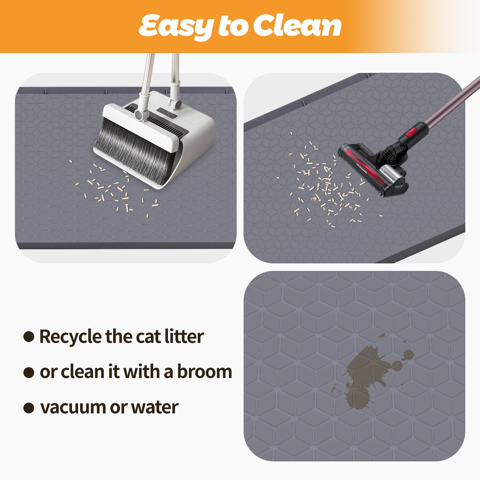 Bartuke large-area mat under bowls catches spills, reducing mess