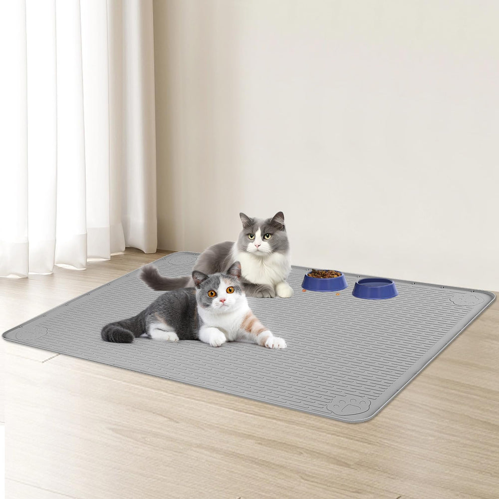 Bartuke cat mat doubles as litter mat for tidy homes.
