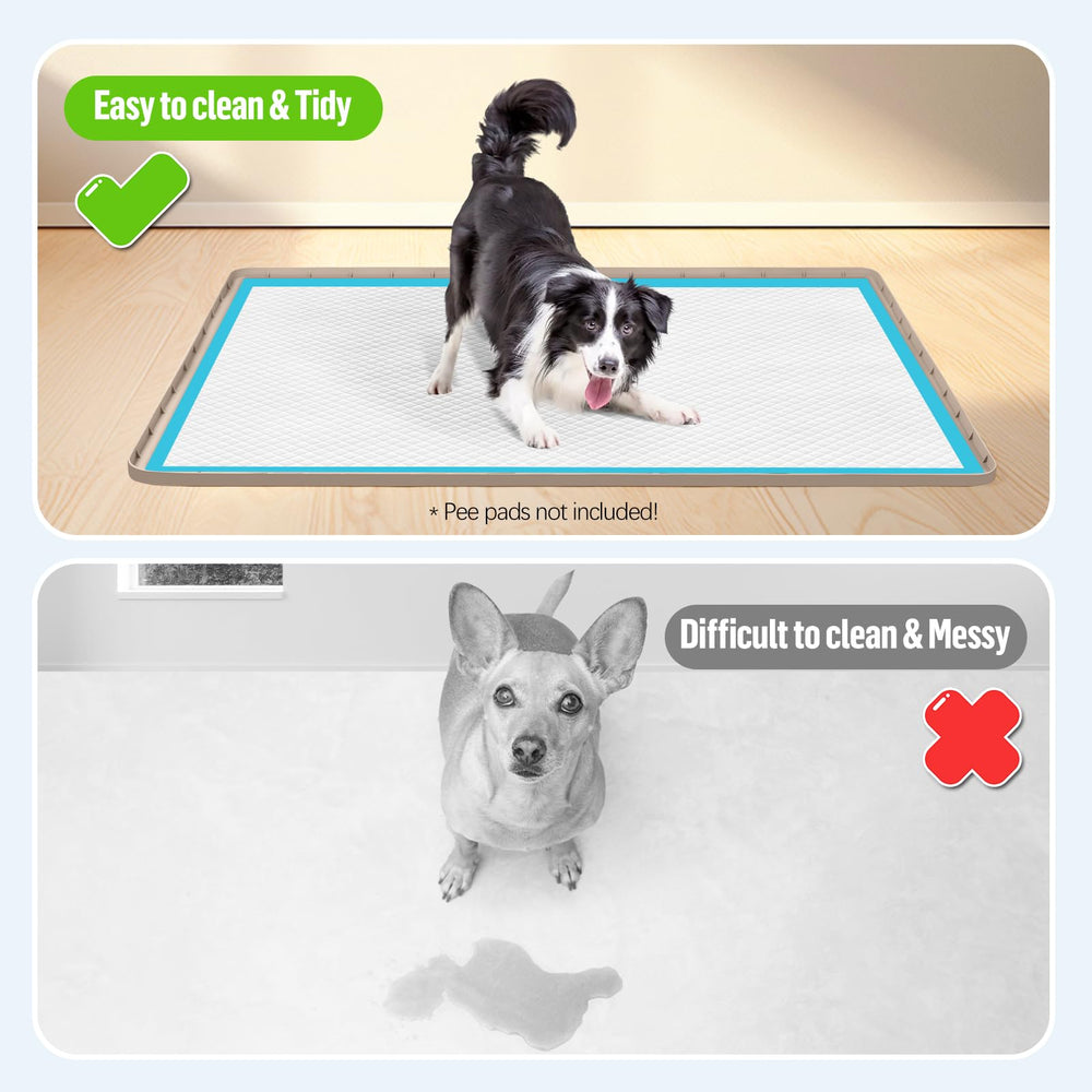 Bartuke dog training pad holder protects floors during enthusiastic pups.