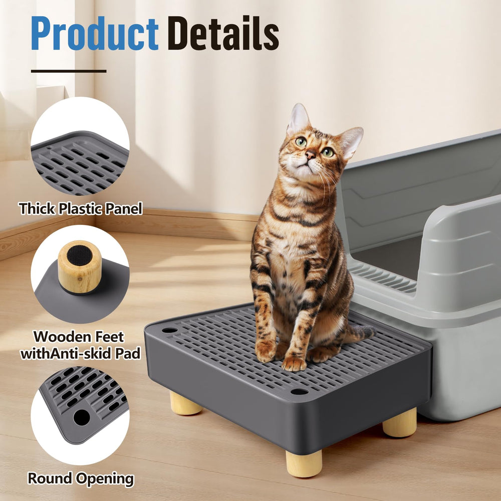 Bartuke double-layer litter mat catching paw litter to keep floors clean