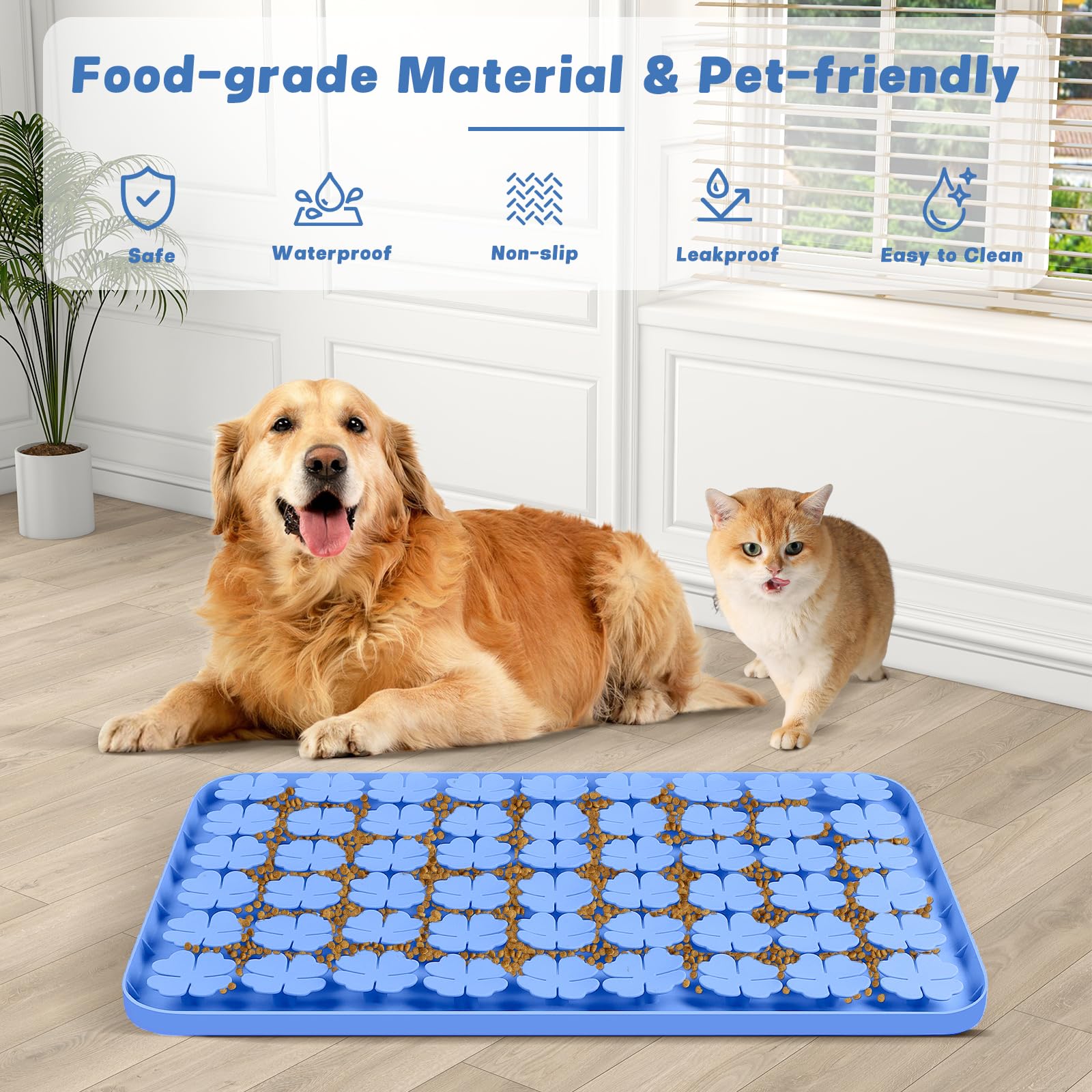 Bartuke large-dog-mat measures 23-6x15-8 inches for bigger dogs.