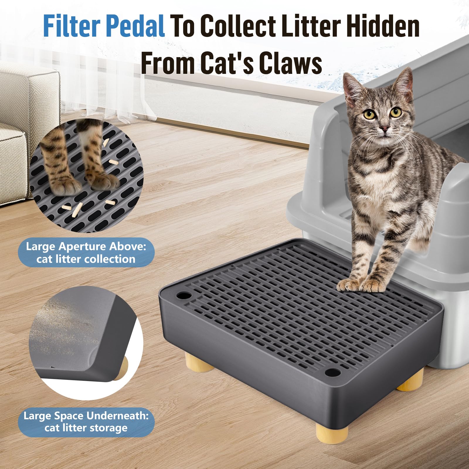 Bartuke filter pedal open view highlighting easy-clean design and maintenance