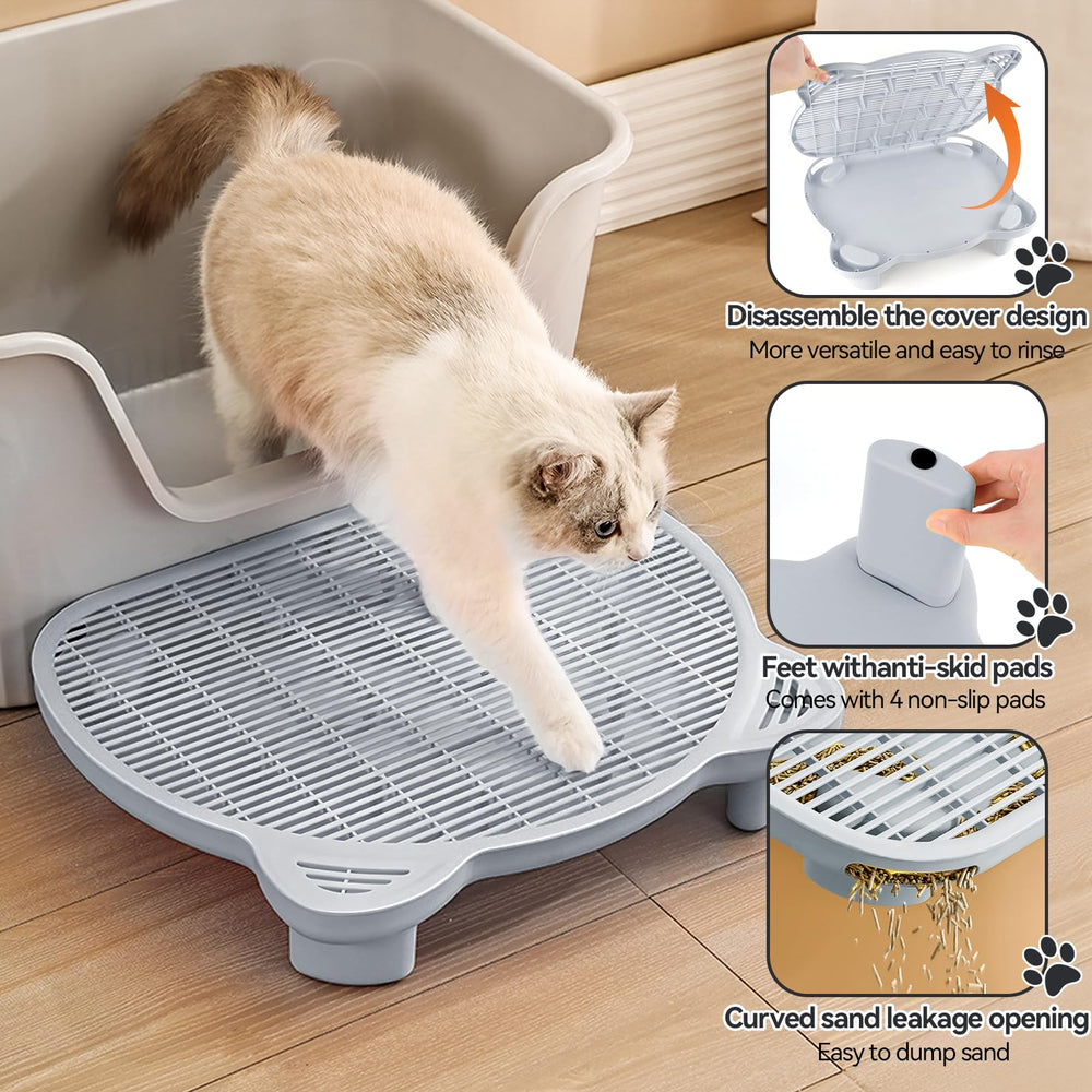 Bartuke litter-mat-bottom-trap highlights effective paw litter interception and clean floors