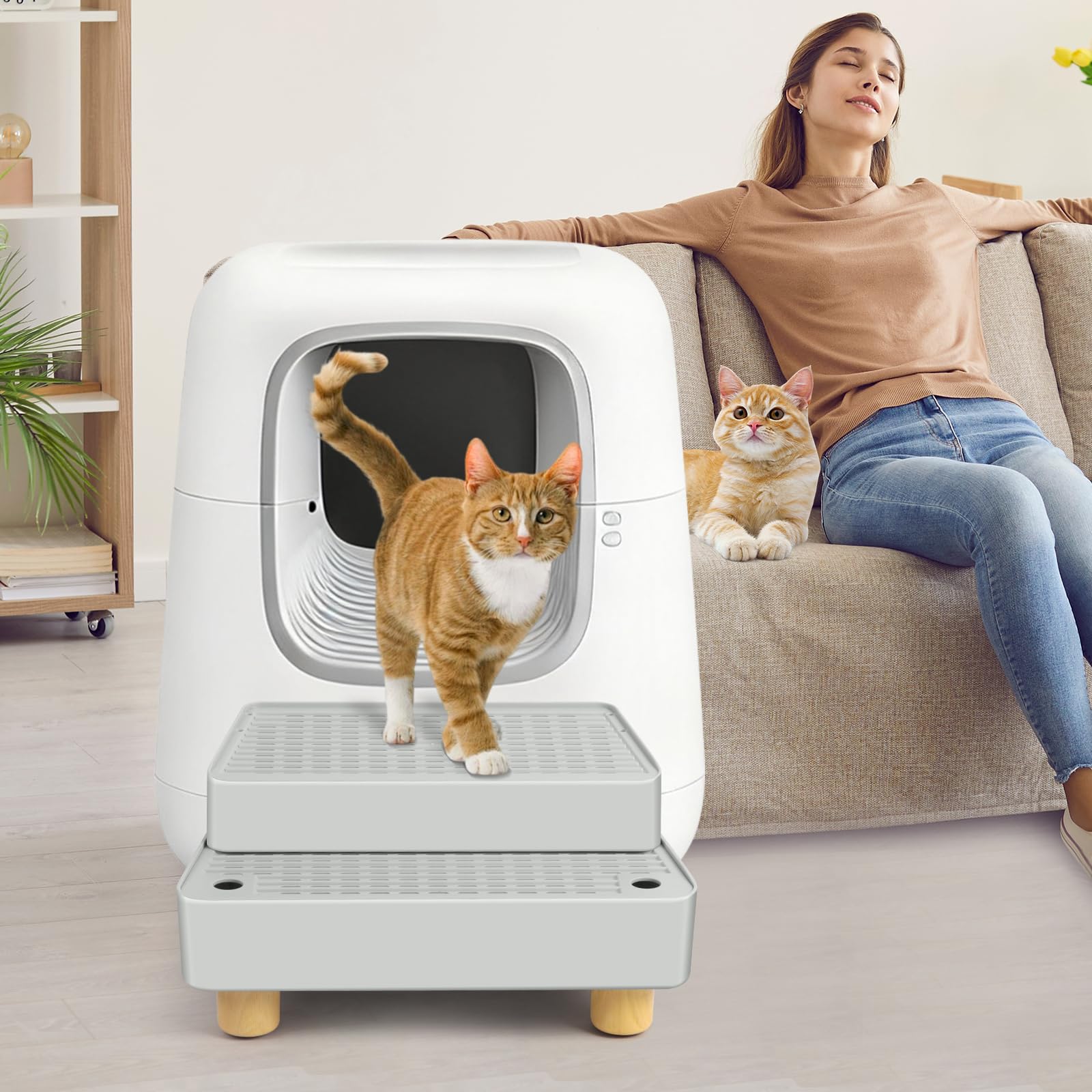 Bartuke packaging shows Cat Litter Stepx2 included for quick setup