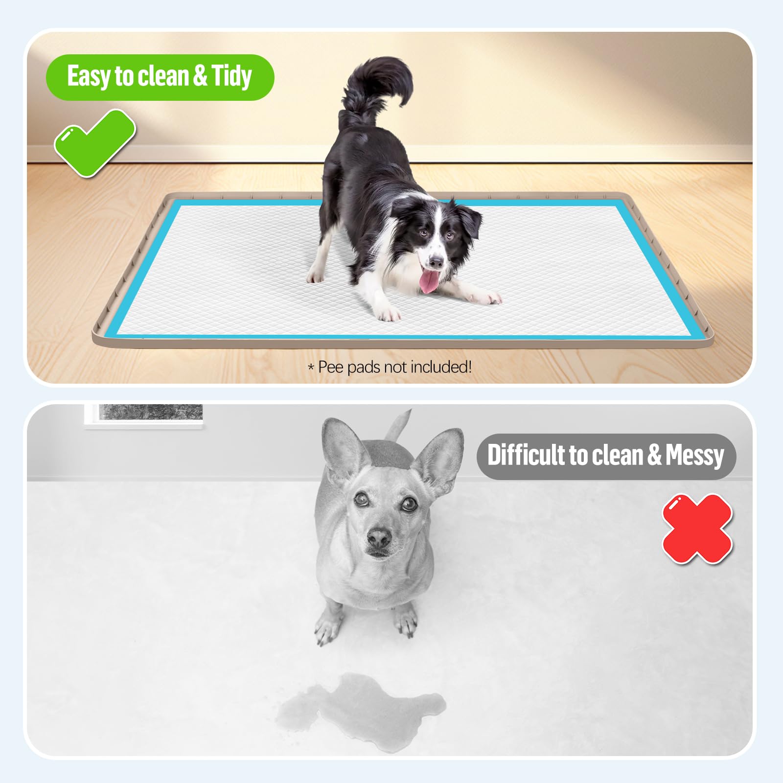 Bartuke pee pad holder 40x28 inch size fits most standard pads and spaces
