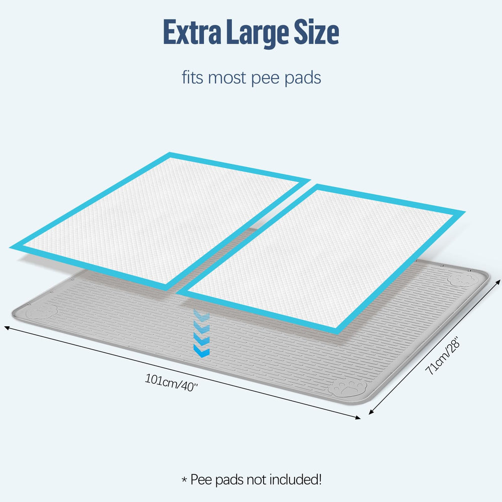 Bartuke Pee Pad Holder non-slip bottom grips floors to prevent sliding.