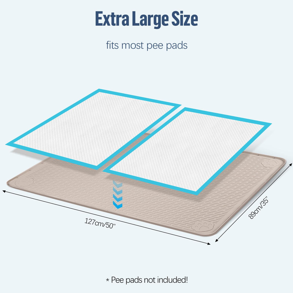 Bartuke Pet Pad Holder with leak-proof high edge contains spills on floors.