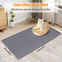 Bartuke silicone cat litter mat soft-paws protects delicate kitty paws.