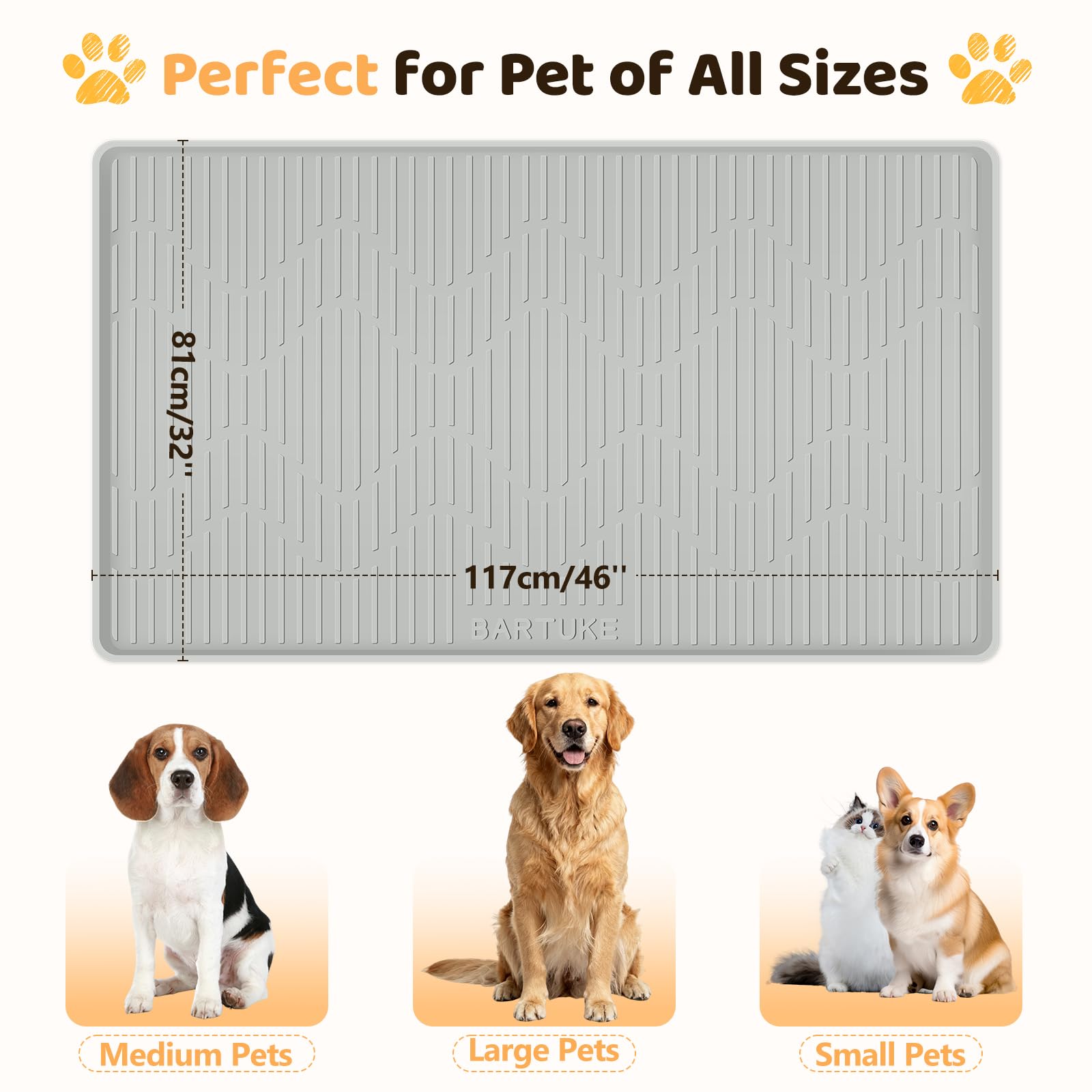Bartuke crate mat with raised edge traps spills, protecting floors.