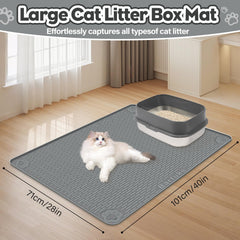 Bartuke silicone litter mat soft paws provides gentle comfort for cats.