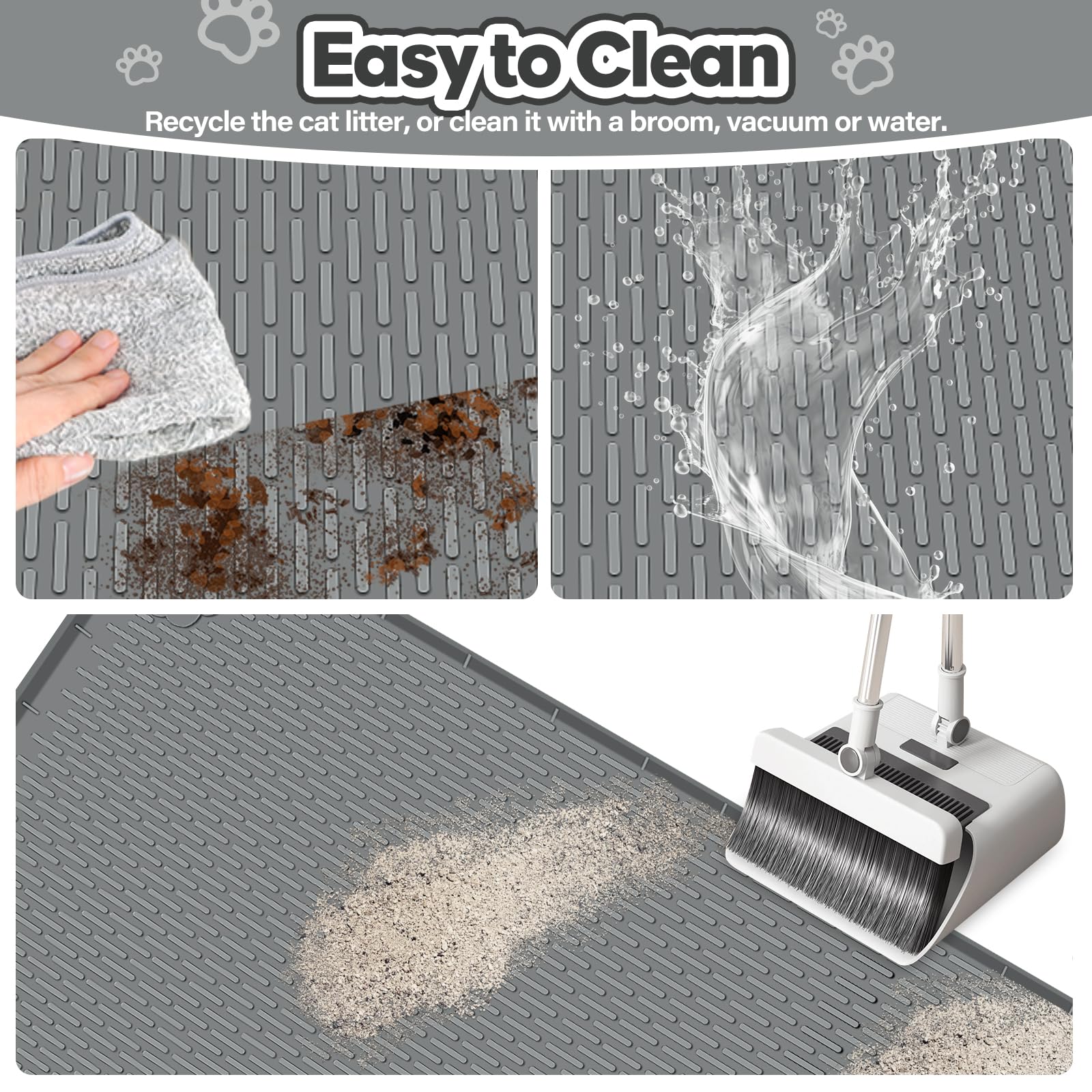 Bartuke waterproof mat protects floors from spills and moisture.