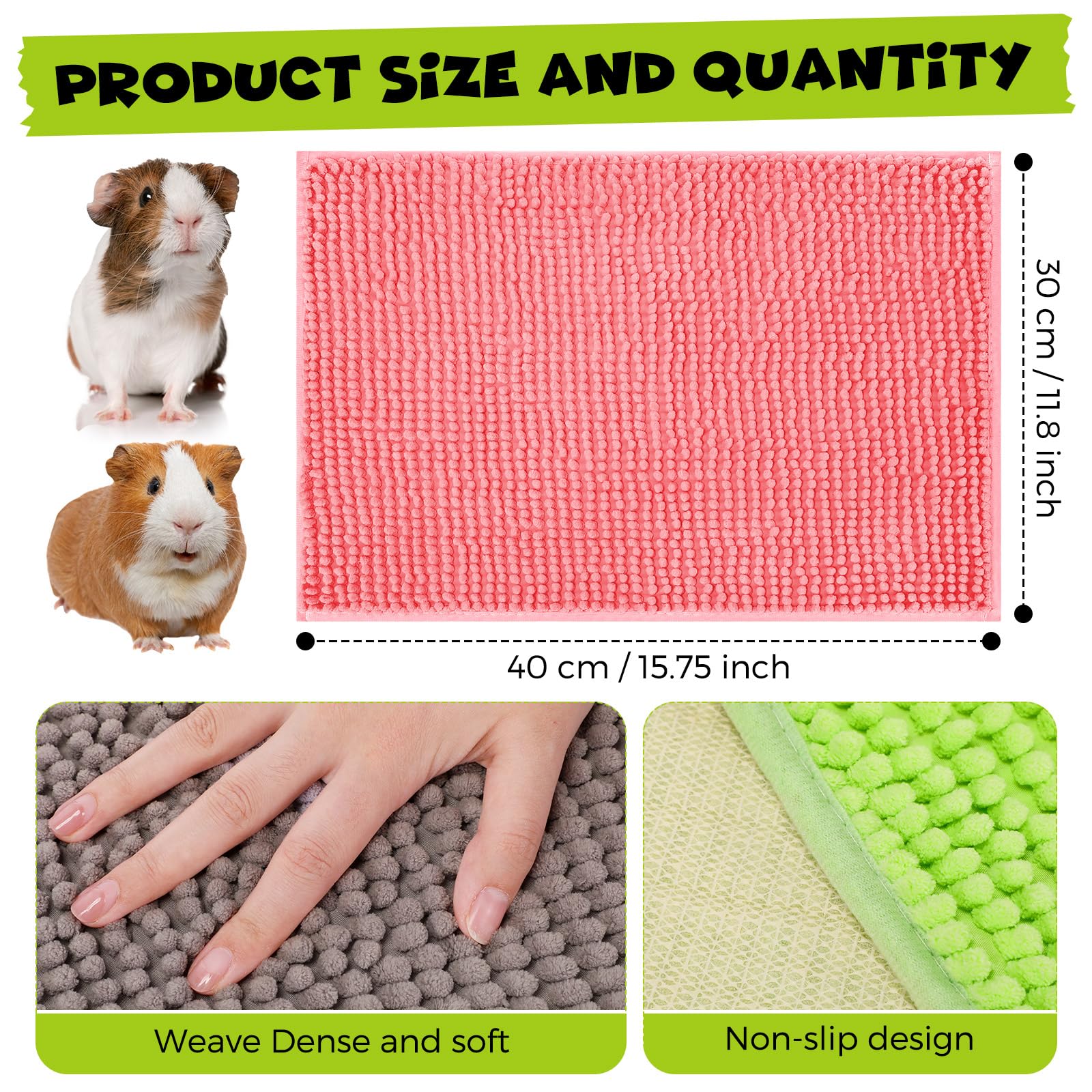Barydat 8pc guinea pig cage liner green pack demonstrates versatile bedding for small pets