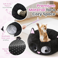 Baseola cat tunnel bed easy assembly scene for quick setup and folding away