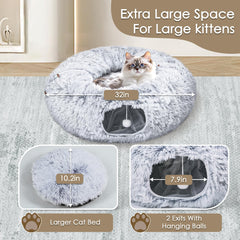 Baseola cat tunnel bed easy-fold-storage design for quick setup and compact stowaway.
