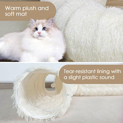 Baseola Cat Tunnel Bed entrance demonstrates spacious access for larger pets.